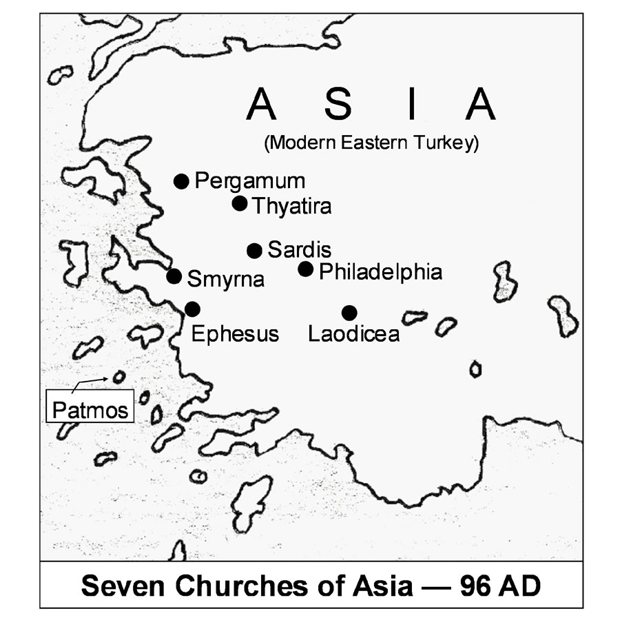 Map Seven Churches of Revelation RMS Bible Engineering